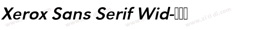 Xerox Sans Serif Wid字体转换